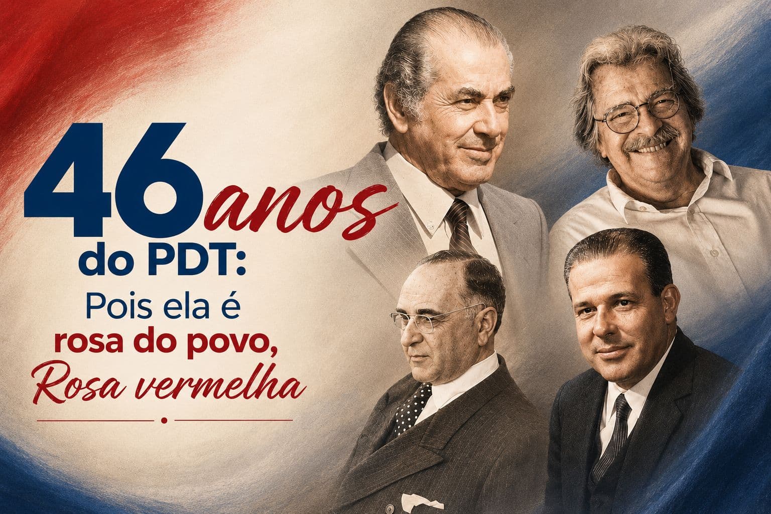 46 anos do PDT, a Rosa do povo