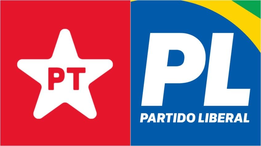 PT é o partido preferido para 24%, e PL, para 12%, diz Datafolha